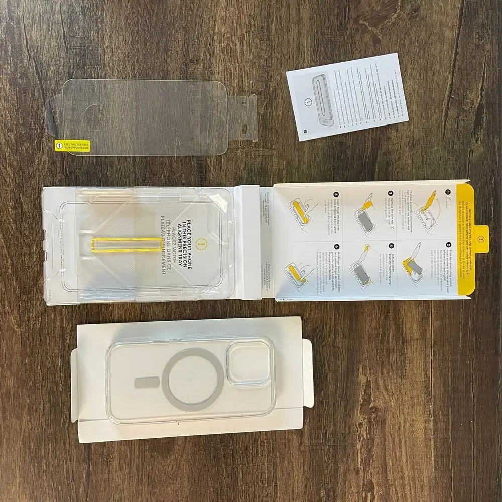 OtterBox Symmetry Series Clear Case Premium Glass Bundle iPhone 16 Pro MagSafe